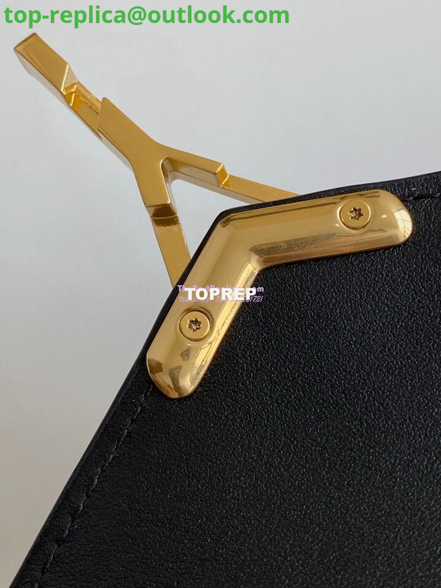 Replica YSL Saint Laurent Cassandra Monogram Clasp Bag In turtle Embossed Shiny Leather Black 7 Replica YSL Saint Laurent Cassandra Monogram Clasp Bag In turtle Embossed Shiny Leather Black 7