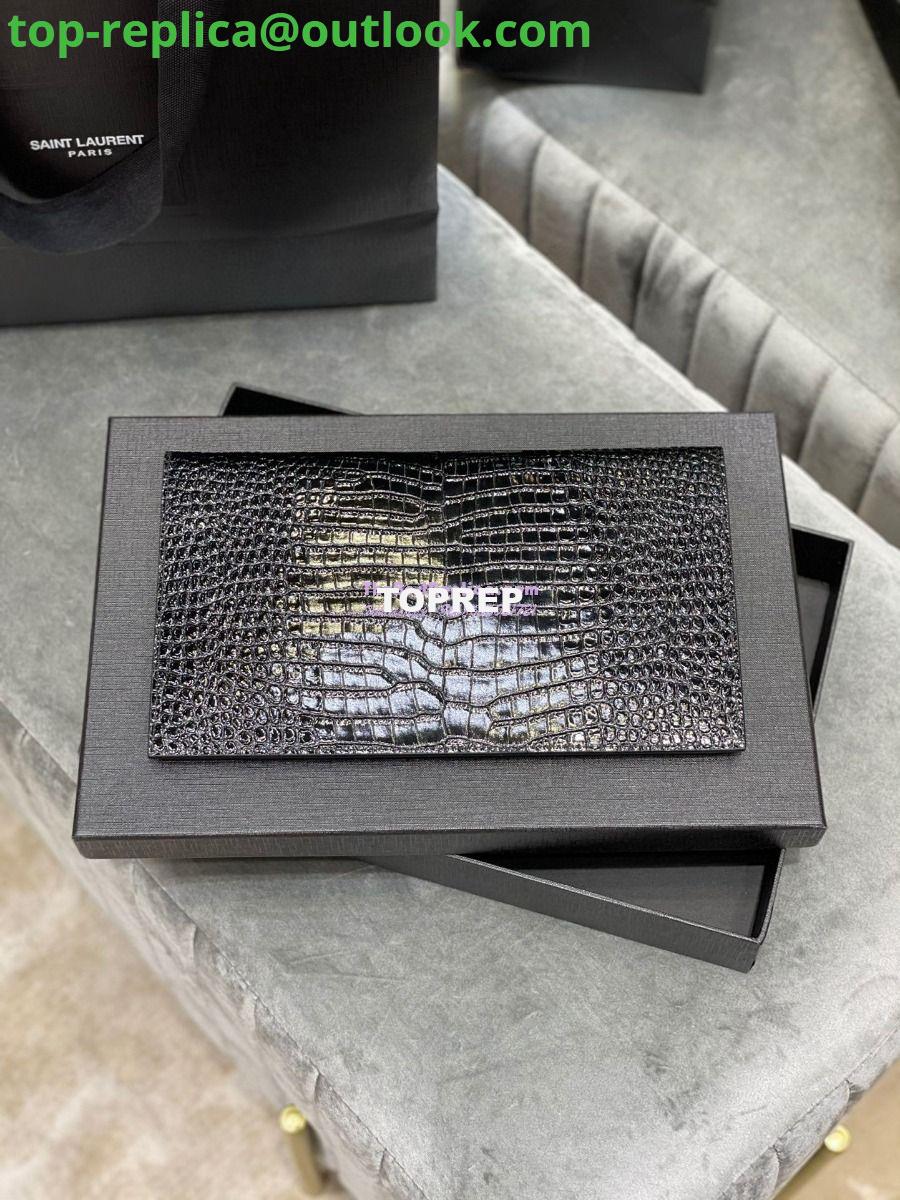 Replica YSL Saint Laurent Uptown Pouch In Crocodile Embossed Shiny Leather 565739 7 Replica YSL Saint Laurent Uptown Pouch In Crocodile Embossed Shiny Leather 565739 7