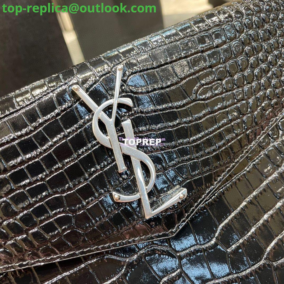 Replica YSL Saint Laurent Uptown Pouch In Crocodile Embossed Shiny Leather 565739 10 Replica YSL Saint Laurent Uptown Pouch In Crocodile Embossed Shiny Leather 565739 10