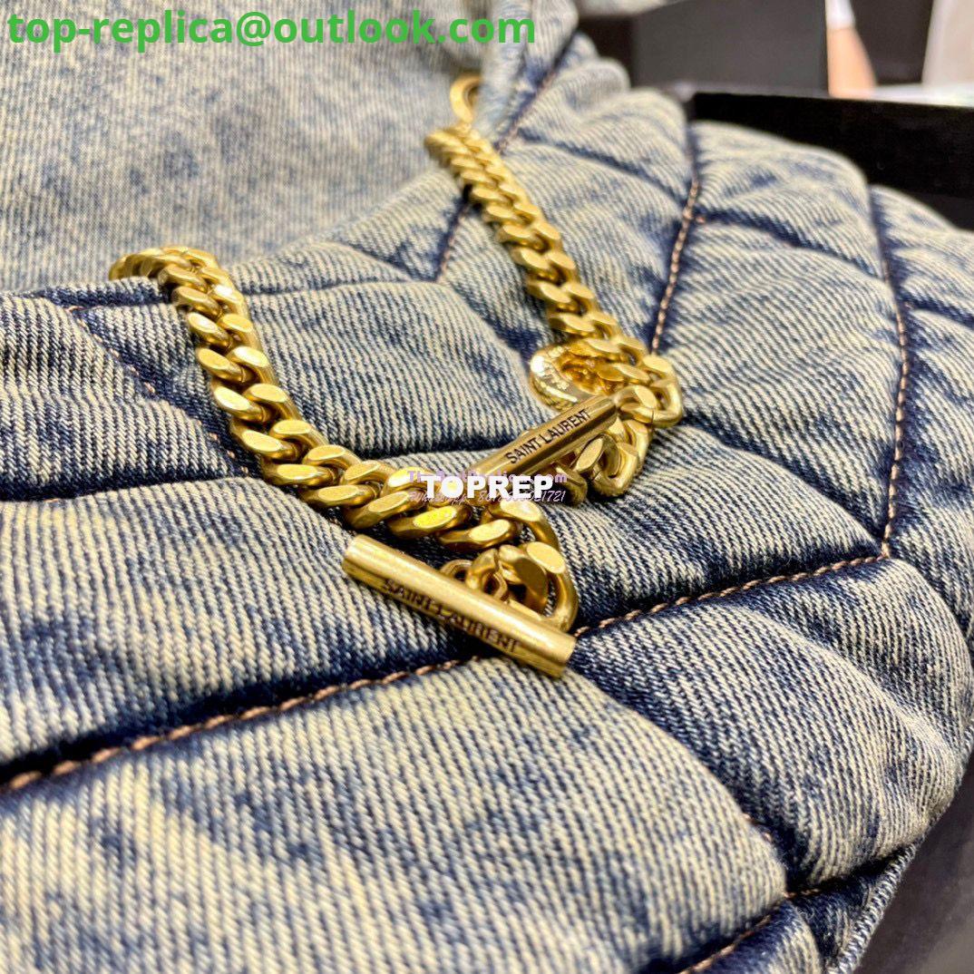 Replica Saint Laurent YSL Loulou Puffer Mini Bag In Quilted Vintage Denim And Suede 14 Replica Saint Laurent YSL Loulou Puffer Mini Bag In Quilted Vintage Denim And Suede 14