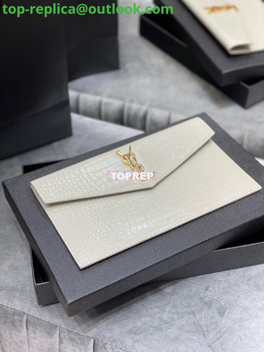 Replica YSL Saint Laurent Uptown Pouch In Crocodile Embossed Shiny Leather 565739 16 Replica YSL Saint Laurent Uptown Pouch In Crocodile Embossed Shiny Leather 565739 16
