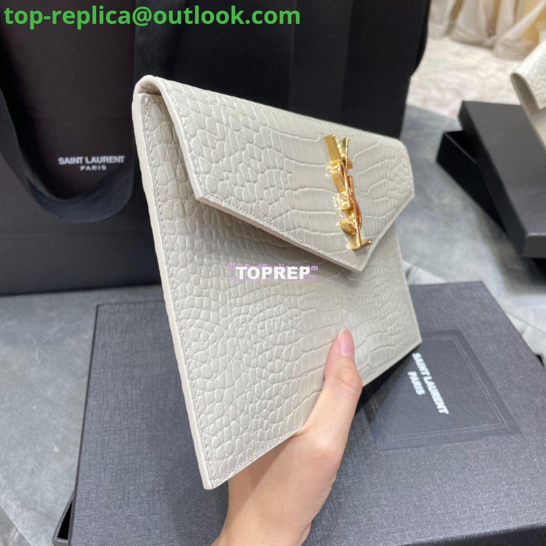 Replica YSL Saint Laurent Uptown Pouch In Crocodile Embossed Shiny Leather 565739 17 Replica YSL Saint Laurent Uptown Pouch In Crocodile Embossed Shiny Leather 565739 17