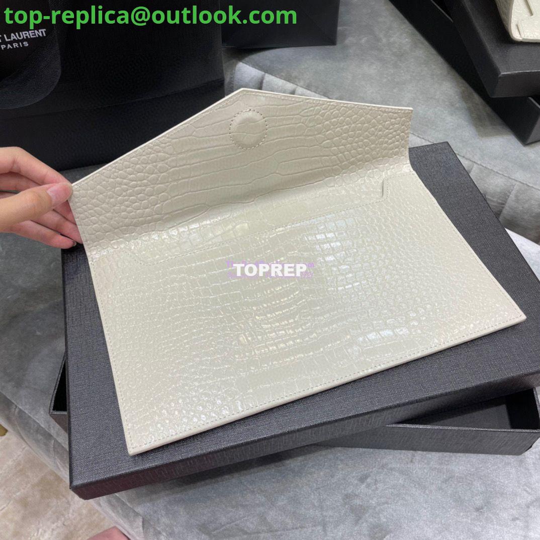 Replica YSL Saint Laurent Uptown Pouch In Crocodile Embossed Shiny Leather 565739 19 Replica YSL Saint Laurent Uptown Pouch In Crocodile Embossed Shiny Leather 565739 19