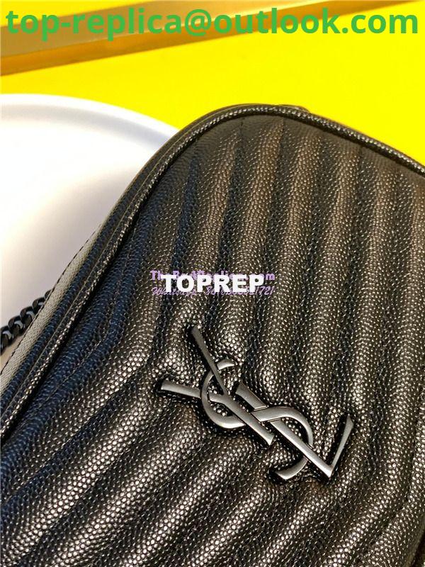Replica YSL Saint Laurent Grain De Poudre Matelasse Monogram Mini Lou Camera Bag black with bhw 3 Replica YSL Saint Laurent Grain De Poudre Matelasse Monogram Mini Lou Camera Bag black with bhw 3