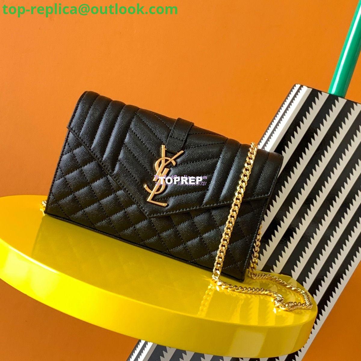 Replica YSL Saint Laurent Monogram Chain Wallet In Mix Matelassé Grain De Poudre Embossed Leather 620280 Black Replica YSL Saint Laurent Monogram Chain Wallet In Mix Matelassé Grain De Poudre Embossed Leather 620280 Black