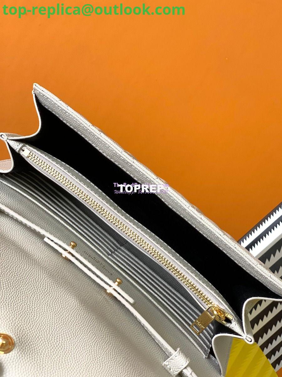 Replica YSL Saint Laurent Monogram Chain Wallet In Mix Matelassé Grain De Poudre Embossed Leather 620280 White 9 Replica YSL Saint Laurent Monogram Chain Wallet In Mix Matelassé Grain De Poudre Embossed Leather 620280 White 9