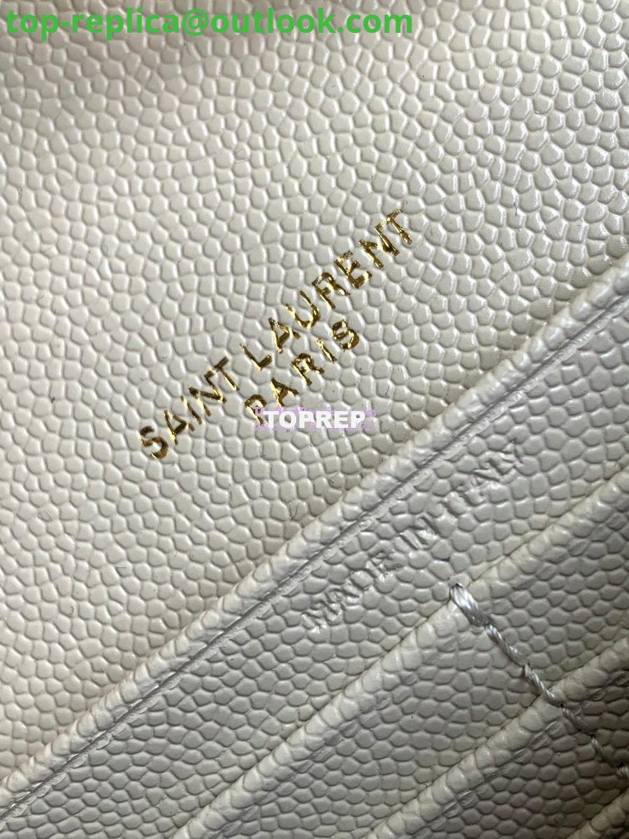 Replica YSL Saint Laurent Monogram Chain Wallet In Mix Matelassé Grain De Poudre Embossed Leather 620280 White 10 Replica YSL Saint Laurent Monogram Chain Wallet In Mix Matelassé Grain De Poudre Embossed Leather 620280 White 10