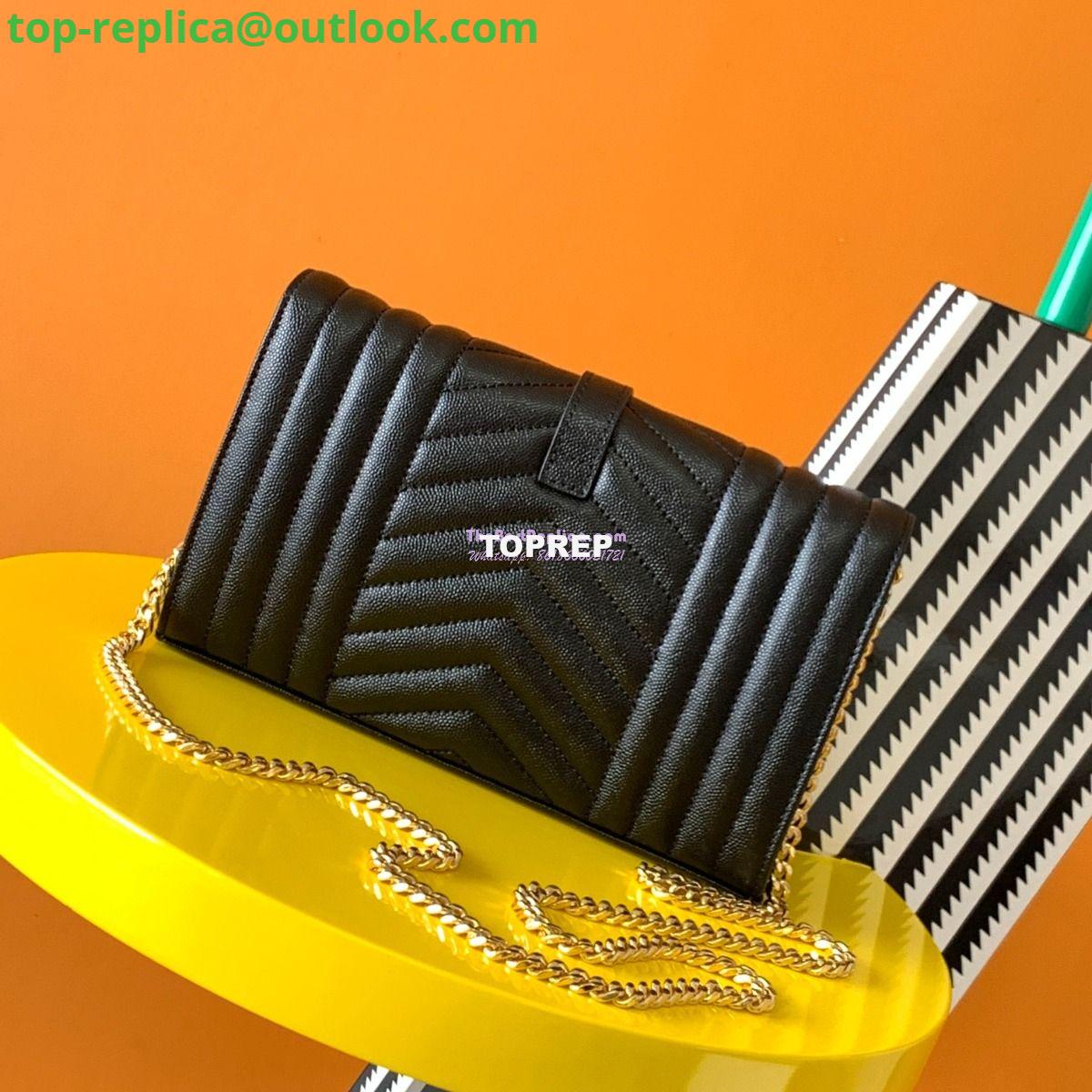 Replica YSL Saint Laurent Monogram Chain Wallet In Mix Matelassé Grain De Poudre Embossed Leather 620280 Black 5 Replica YSL Saint Laurent Monogram Chain Wallet In Mix Matelassé Grain De Poudre Embossed Leather 620280 Black 5