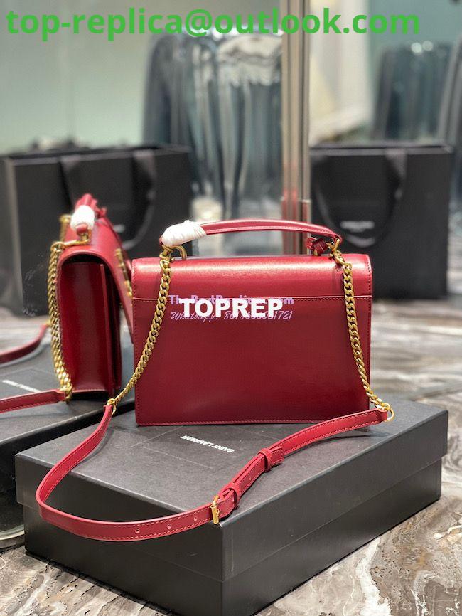 Replica YSL Saint Laurent Medium Sunset Satchel In Smooth Leather 634723 Dark Red 7 Replica YSL Saint Laurent Medium Sunset Satchel In Smooth Leather 634723 Dark Red 7