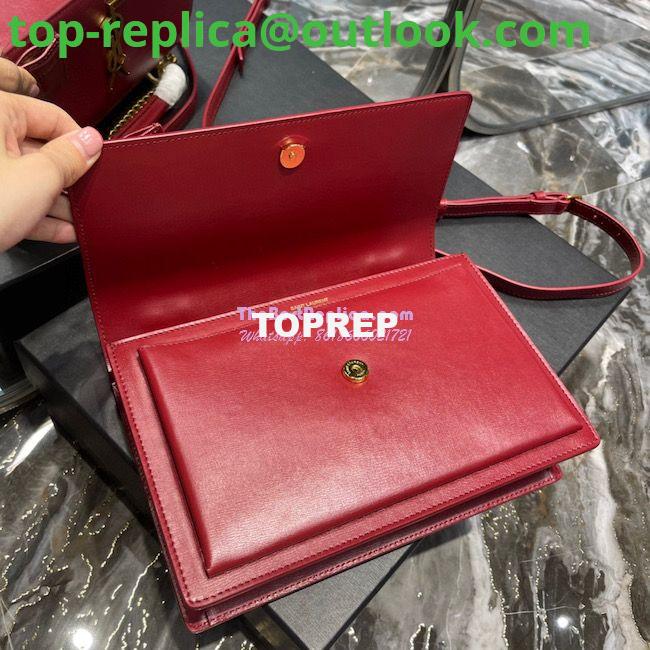 Replica YSL Saint Laurent Medium Sunset Satchel In Smooth Leather 634723 Dark Red 9 Replica YSL Saint Laurent Medium Sunset Satchel In Smooth Leather 634723 Dark Red 9