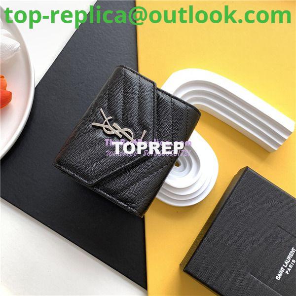 Replica YSL Saint Laurent Monogram compact tri fold in grain de poudre embossed leather Replica YSL Saint Laurent Monogram compact tri fold in grain de poudre embossed leather