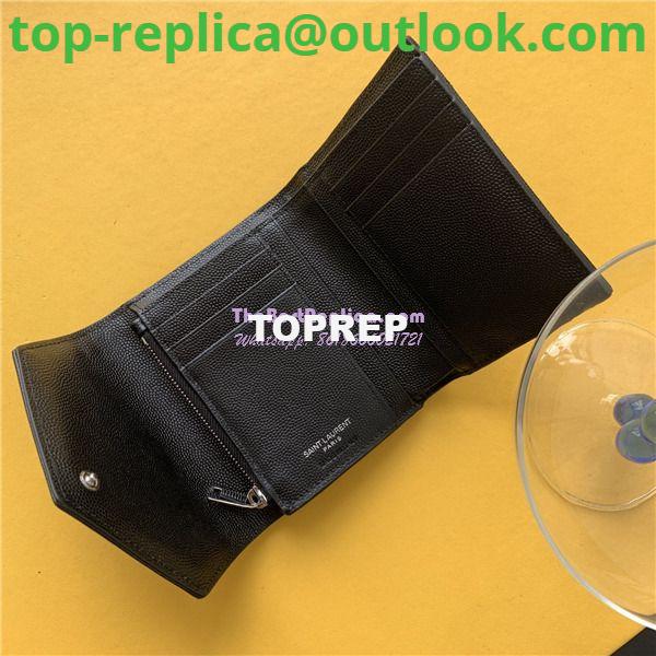 Replica YSL Saint Laurent Monogram compact tri fold in grain de poudre embossed leather 4 Replica YSL Saint Laurent Monogram compact tri fold in grain de poudre embossed leather 4