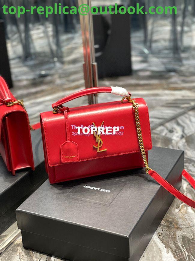 Replica YSL Saint Laurent Medium Sunset Satchel In Smooth Leather 634723 Red 2 Replica YSL Saint Laurent Medium Sunset Satchel In Smooth Leather 634723 Red 2