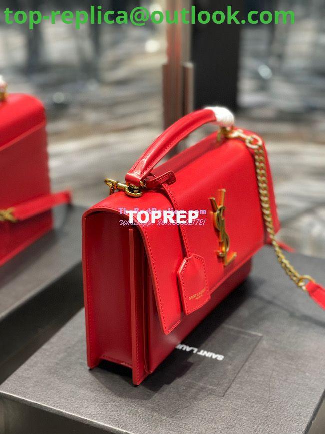 Replica YSL Saint Laurent Medium Sunset Satchel In Smooth Leather 634723 Red 3 Replica YSL Saint Laurent Medium Sunset Satchel In Smooth Leather 634723 Red 3