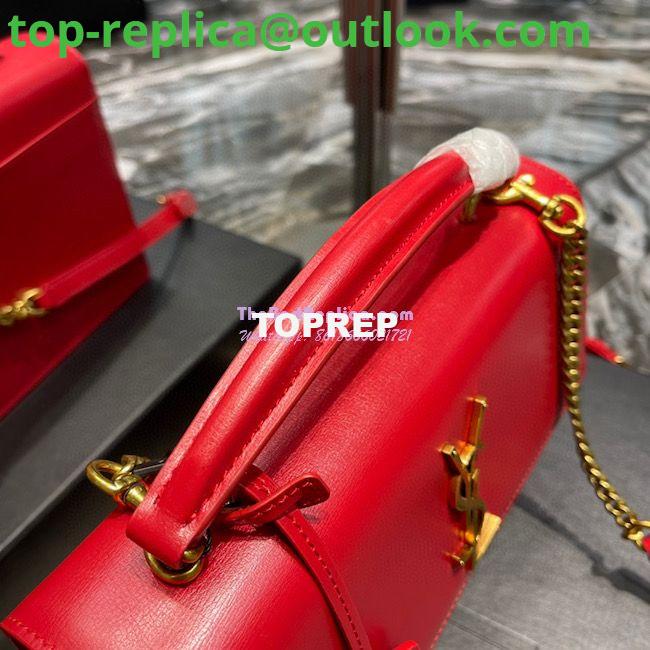 Replica YSL Saint Laurent Medium Sunset Satchel In Smooth Leather 634723 Red 4 Replica YSL Saint Laurent Medium Sunset Satchel In Smooth Leather 634723 Red 4