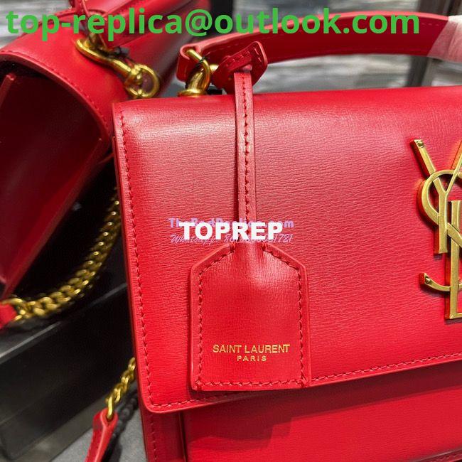 Replica YSL Saint Laurent Medium Sunset Satchel In Smooth Leather 634723 Red 6 Replica YSL Saint Laurent Medium Sunset Satchel In Smooth Leather 634723 Red 6