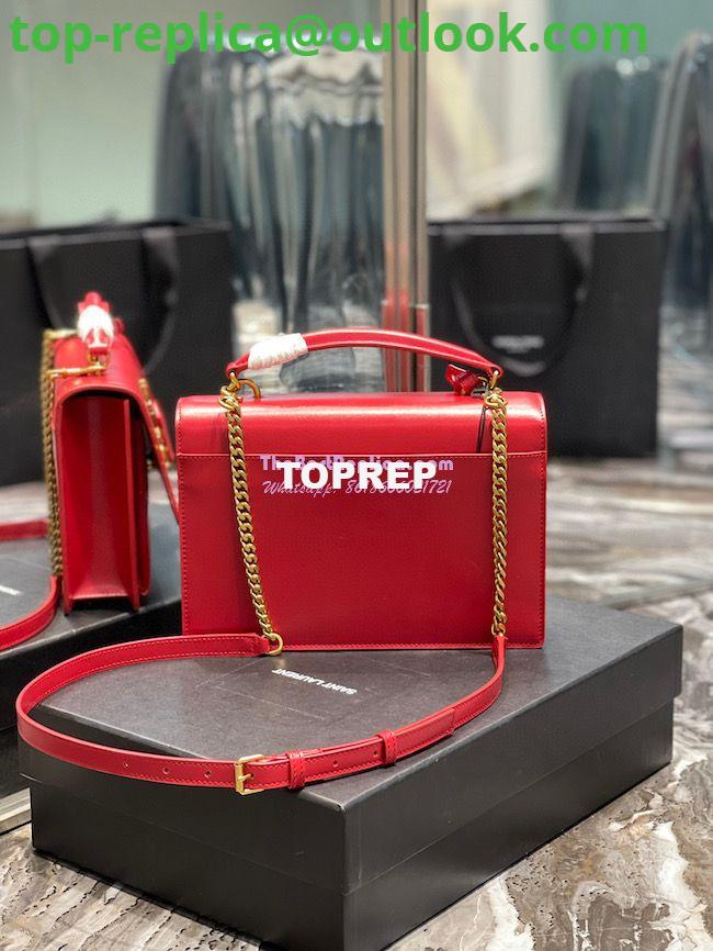 Replica YSL Saint Laurent Medium Sunset Satchel In Smooth Leather 634723 Red 8 Replica YSL Saint Laurent Medium Sunset Satchel In Smooth Leather 634723 Red 8