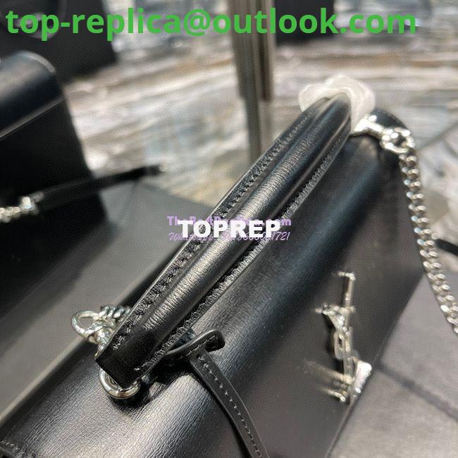 Replica YSL Saint Laurent Medium Sunset Satchel In Smooth Leather 634723 Black with Silver Hardware 3 Replica YSL Saint Laurent Medium Sunset Satchel In Smooth Leather 634723 Black with Silver Hardware 3