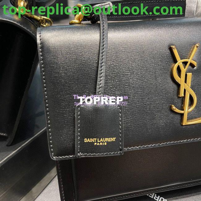 Replica YSL Saint Laurent Medium Sunset Satchel In Smooth Leather 634723 Black 5 Replica YSL Saint Laurent Medium Sunset Satchel In Smooth Leather 634723 Black 5