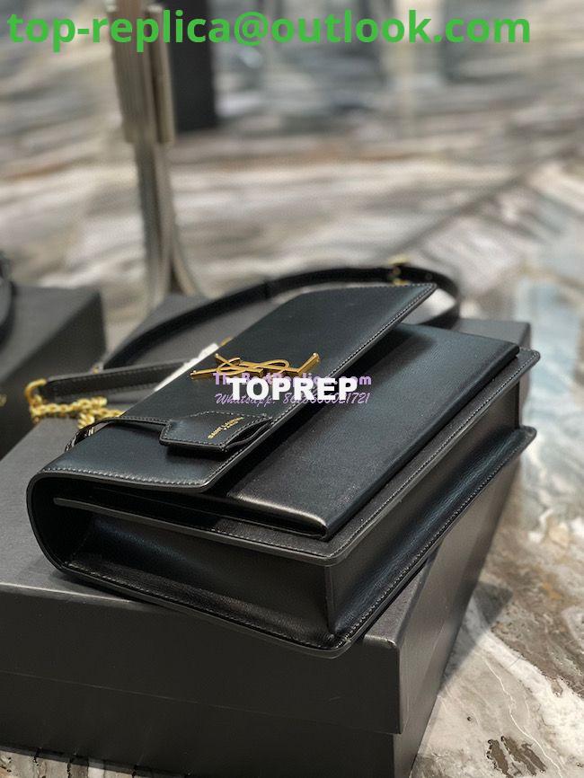 Replica YSL Saint Laurent Medium Sunset Satchel In Smooth Leather 634723 Black 6 Replica YSL Saint Laurent Medium Sunset Satchel In Smooth Leather 634723 Black 6