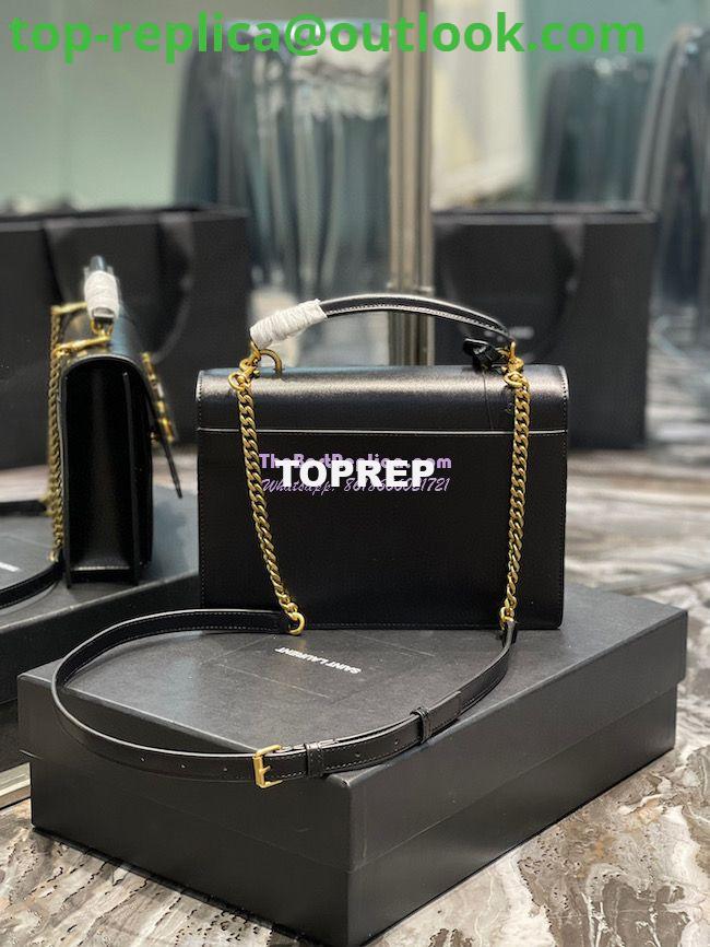 Replica YSL Saint Laurent Medium Sunset Satchel In Smooth Leather 634723 Black 7 Replica YSL Saint Laurent Medium Sunset Satchel In Smooth Leather 634723 Black 7