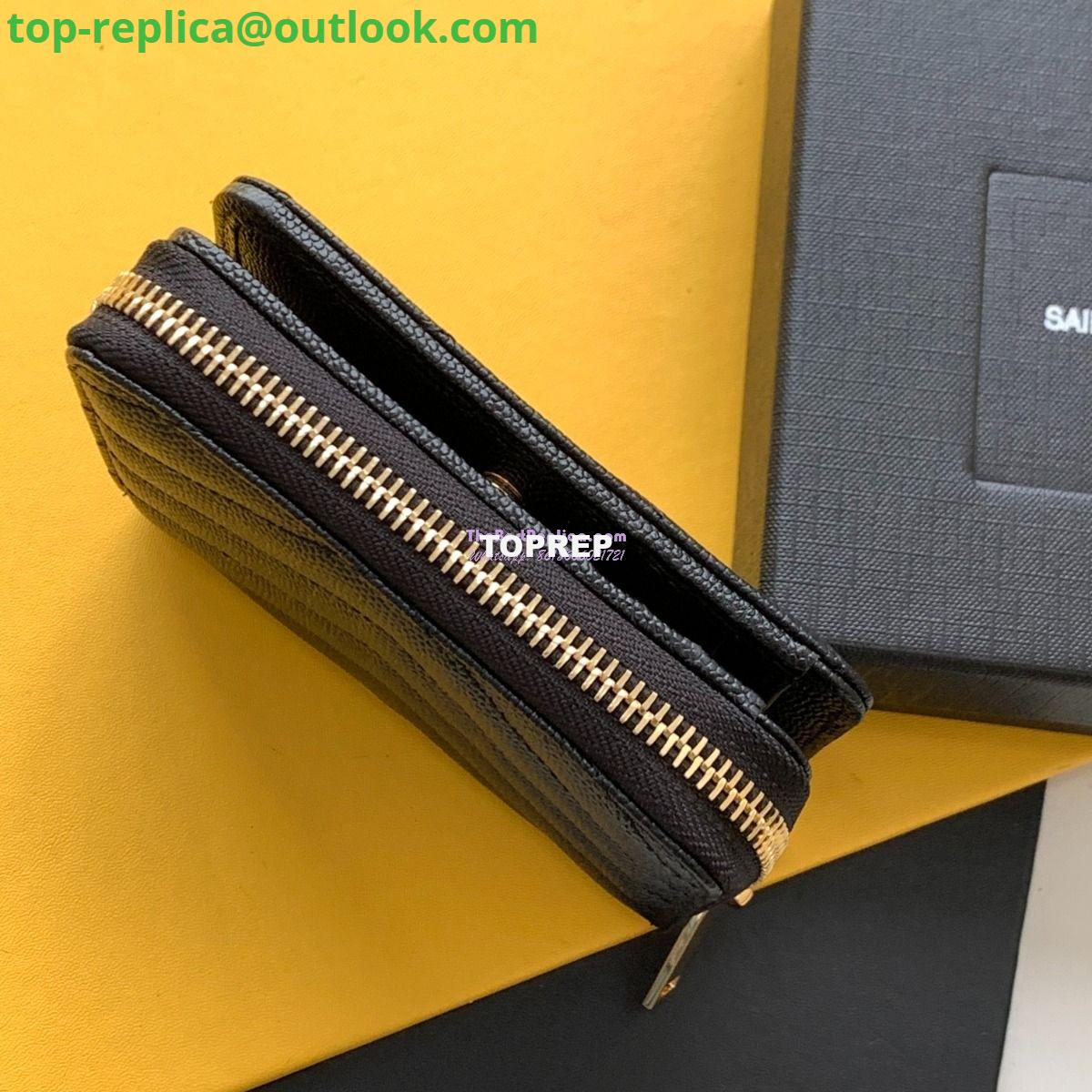 Replica YSL Saint Laurent Monogram compact zip around wallet in black grain de poudre embossed leather gold hardware 5 Replica YSL Saint Laurent Monogram compact zip around wallet in black grain de poudre embossed leather gold hardware 5