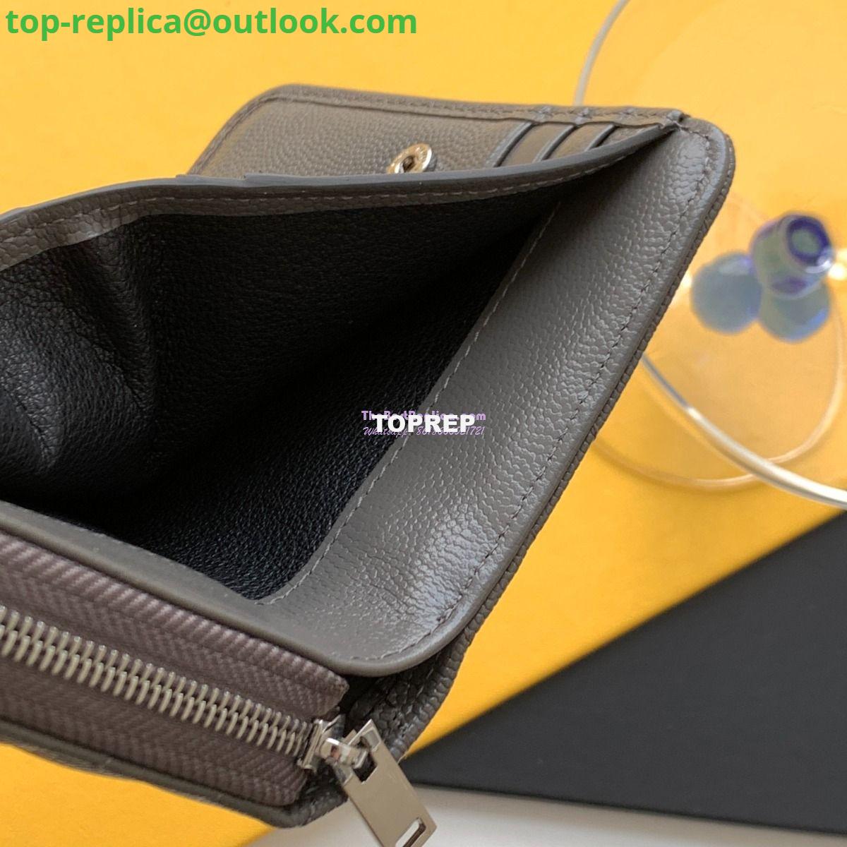 Replica YSL Saint Laurent Monogram compact zip around wallet in grey grain de poudre embossed leather 8 Replica YSL Saint Laurent Monogram compact zip around wallet in grey grain de poudre embossed leather 8