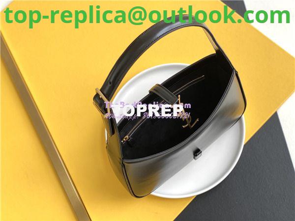 Replica YSL Saint Laurent Le 5 à 7 hobo bag in black calfskin smooth leather 10 Replica YSL Saint Laurent Le 5 à 7 hobo bag in black calfskin smooth leather 10