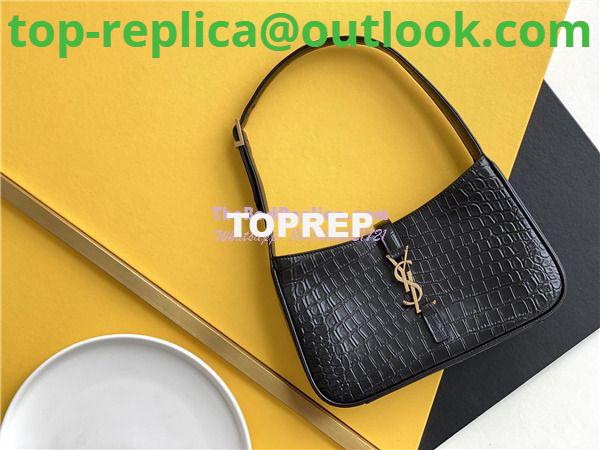 Replica YSL Saint Laurent Le 5 à 7 hobo bag in crocodile-embossed leather Replica YSL Saint Laurent Le 5 à 7 hobo bag in crocodile-embossed leather