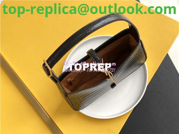 Replica YSL Saint Laurent Le 5 à 7 hobo bag in crocodile-embossed leather 9 Replica YSL Saint Laurent Le 5 à 7 hobo bag in crocodile-embossed leather 9