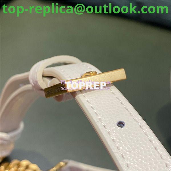 Replica YSL Saint Laurent 80's vanity bag in blanc vintage carré-quilted grain de poudre embossed leather 9 Replica YSL Saint Laurent 80's vanity bag in blanc vintage carré-quilted grain de poudre embossed leather 9