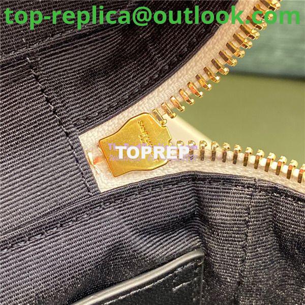 Replica YSL Saint Laurent 80's vanity bag in blanc vintage carré-quilted grain de poudre embossed leather 11 Replica YSL Saint Laurent 80's vanity bag in blanc vintage carré-quilted grain de poudre embossed leather 11