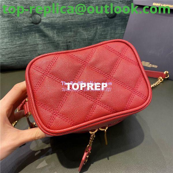 Replica YSL Saint Laurent 80's vanity bag in rouge eros carré-quilted grain de poudre embossed leather 6 Replica YSL Saint Laurent 80's vanity bag in rouge eros carré-quilted grain de poudre embossed leather 6