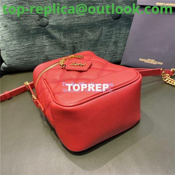 Replica YSL Saint Laurent 80's vanity bag in rouge eros carré-quilted grain de poudre embossed leather 8 Replica YSL Saint Laurent 80's vanity bag in rouge eros carré-quilted grain de poudre embossed leather 8