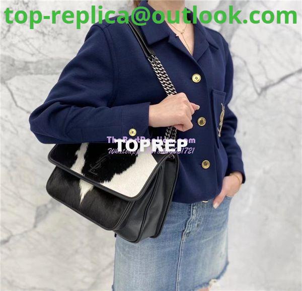 Replica YSL Saint Laurent Niki Pony Hair white and black Shoulder Bag 3 Replica YSL Saint Laurent Niki Pony Hair white and black Shoulder Bag 3
