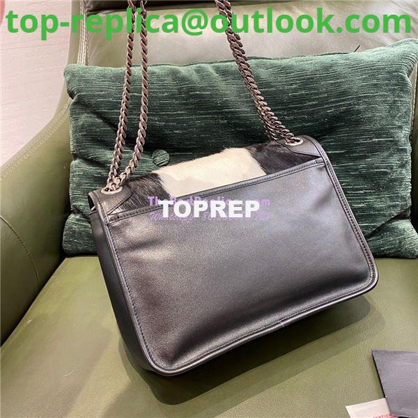 Replica YSL Saint Laurent Niki Pony Hair white and black Shoulder Bag 10 Replica YSL Saint Laurent Niki Pony Hair white and black Shoulder Bag 10