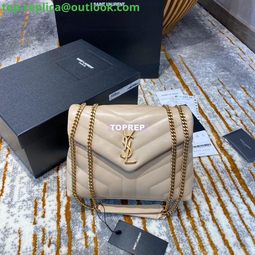 Replica Yves Saint Laurent YSL Loulou Small In Matelassé “Y” Leather in Beige 494699 Gold Hardware Replica Yves Saint Laurent YSL Loulou Small In Matelassé “Y” Leather in Beige 494699 Gold Hardware