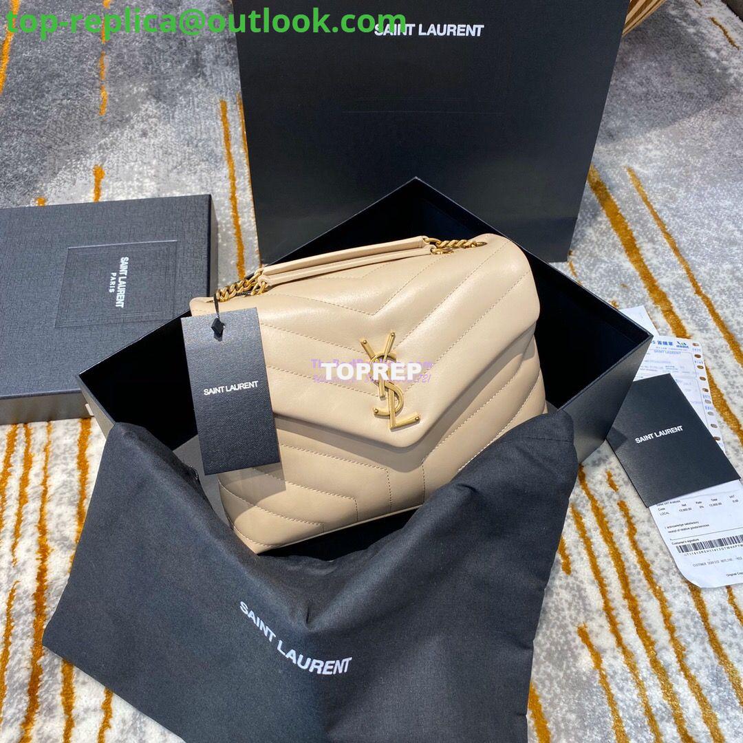 Replica Yves Saint Laurent YSL Loulou Small In Matelassé “Y” Leather in Beige 494699 Gold Hardware 2 Replica Yves Saint Laurent YSL Loulou Small In Matelassé “Y” Leather in Beige 494699 Gold Hardware 2