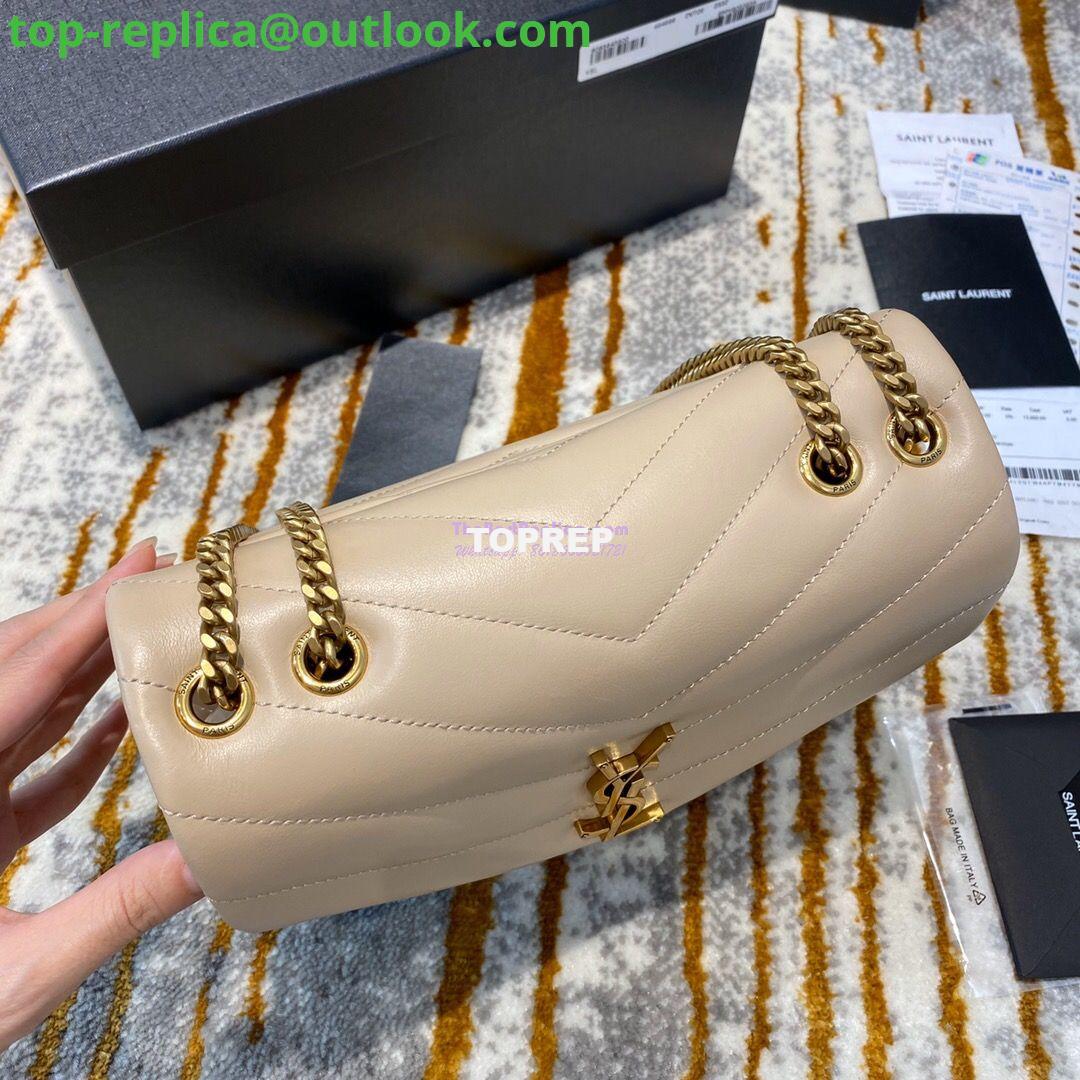 Replica Yves Saint Laurent YSL Loulou Small In Matelassé “Y” Leather in Beige 494699 Gold Hardware 3 Replica Yves Saint Laurent YSL Loulou Small In Matelassé “Y” Leather in Beige 494699 Gold Hardware 3