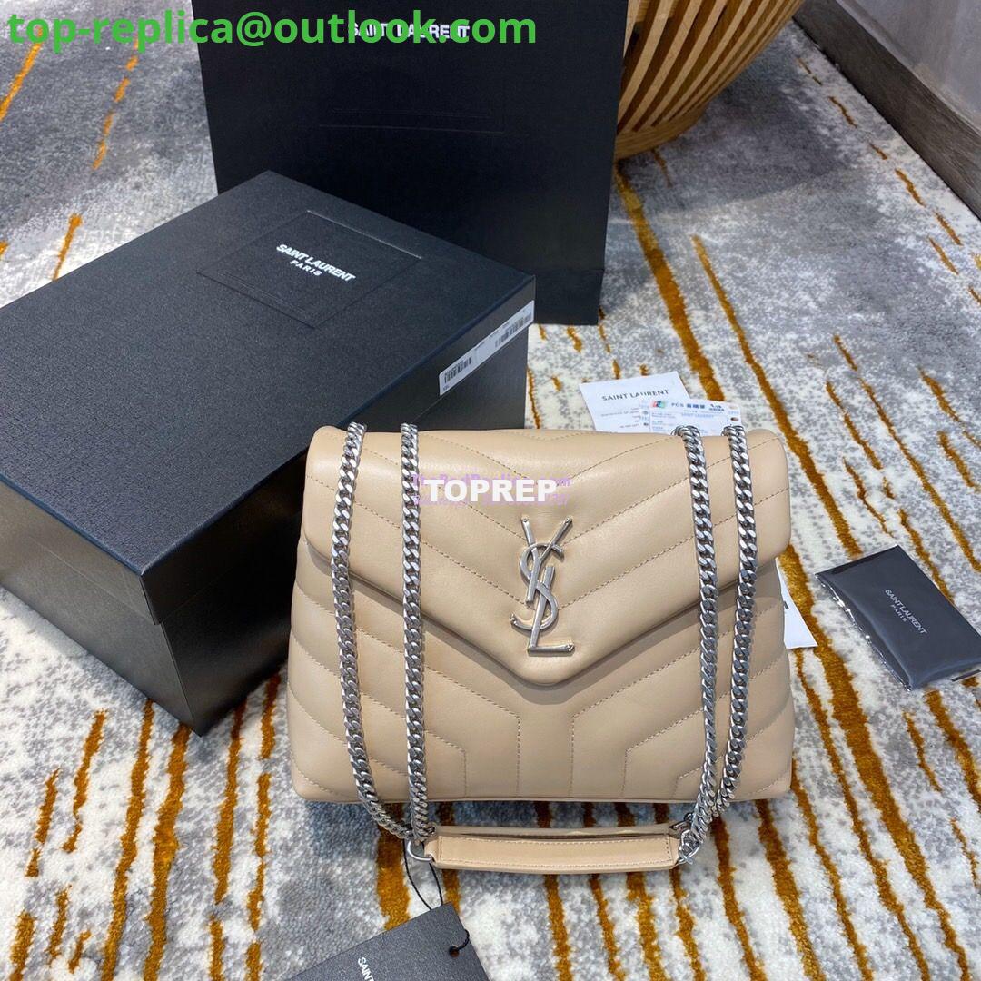 Replica Yves Saint Laurent YSL Loulou Small In Matelassé “Y” Leather in Beige 494699 Silver Hardware Replica Yves Saint Laurent YSL Loulou Small In Matelassé “Y” Leather in Beige 494699 Silver Hardware