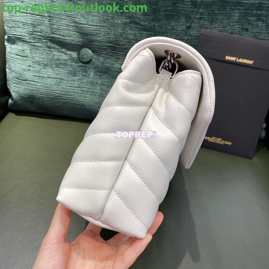 Replica Yves Saint Laurent YSL Loulou Small In Matelassé “Y” Leather in Blanc 494699 Silver Hardware 3 Replica Yves Saint Laurent YSL Loulou Small In Matelassé “Y” Leather in Blanc 494699 Silver Hardware 3