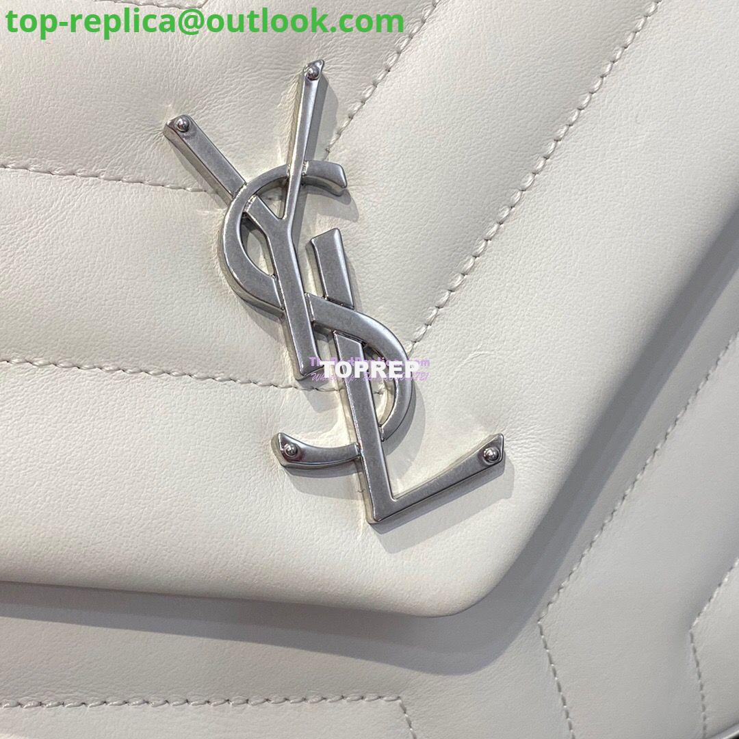 Replica Yves Saint Laurent YSL Loulou Small In Matelassé “Y” Leather in Blanc 494699 Silver Hardware 5 Replica Yves Saint Laurent YSL Loulou Small In Matelassé “Y” Leather in Blanc 494699 Silver Hardware 5