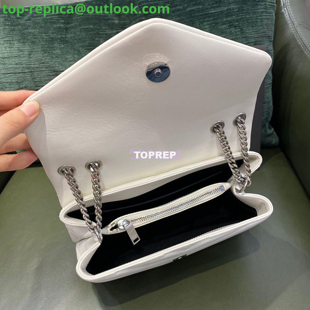 Replica Yves Saint Laurent YSL Loulou Small In Matelassé “Y” Leather in Blanc 494699 Silver Hardware 6 Replica Yves Saint Laurent YSL Loulou Small In Matelassé “Y” Leather in Blanc 494699 Silver Hardware 6