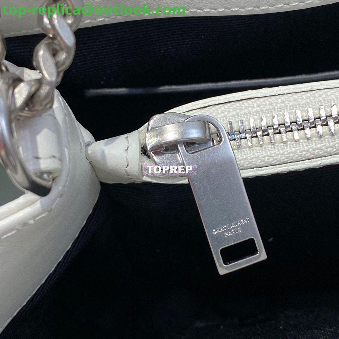 Replica Yves Saint Laurent YSL Loulou Small In Matelassé “Y” Leather in Blanc 494699 Silver Hardware 8 Replica Yves Saint Laurent YSL Loulou Small In Matelassé “Y” Leather in Blanc 494699 Silver Hardware 8