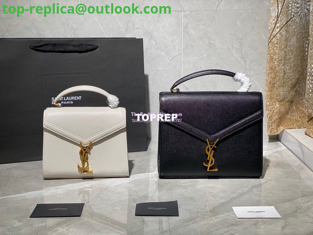 Replica YSL Saint Laurent Cassandra Mini Top Handle Bag In Grain De Poudre Embossed Leather 602716 White Replica YSL Saint Laurent Cassandra Mini Top Handle Bag In Grain De Poudre Embossed Leather 602716 White