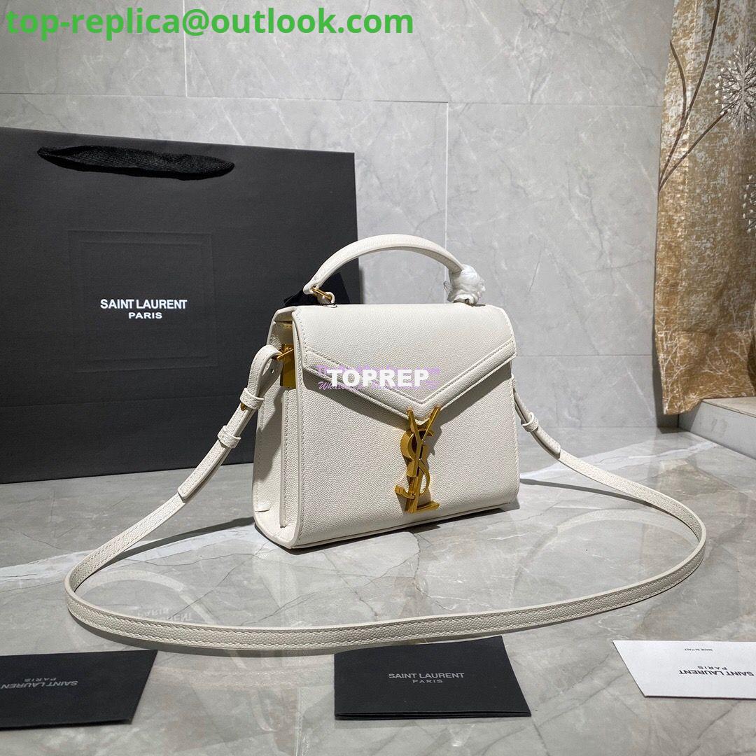 Replica YSL Saint Laurent Cassandra Mini Top Handle Bag In Grain De Poudre Embossed Leather 602716 White 3 Replica YSL Saint Laurent Cassandra Mini Top Handle Bag In Grain De Poudre Embossed Leather 602716 White 3