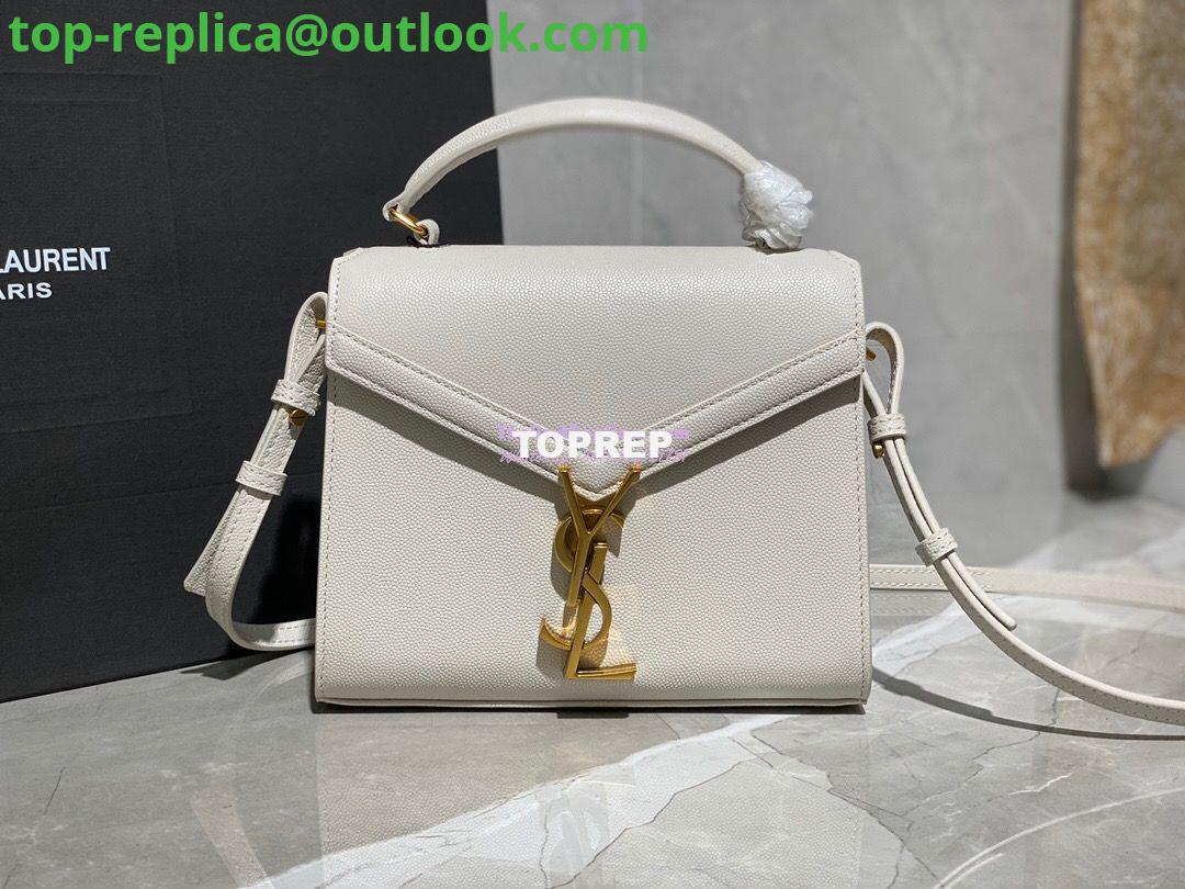Replica YSL Saint Laurent Cassandra Mini Top Handle Bag In Grain De Poudre Embossed Leather 602716 White 4 Replica YSL Saint Laurent Cassandra Mini Top Handle Bag In Grain De Poudre Embossed Leather 602716 White 4