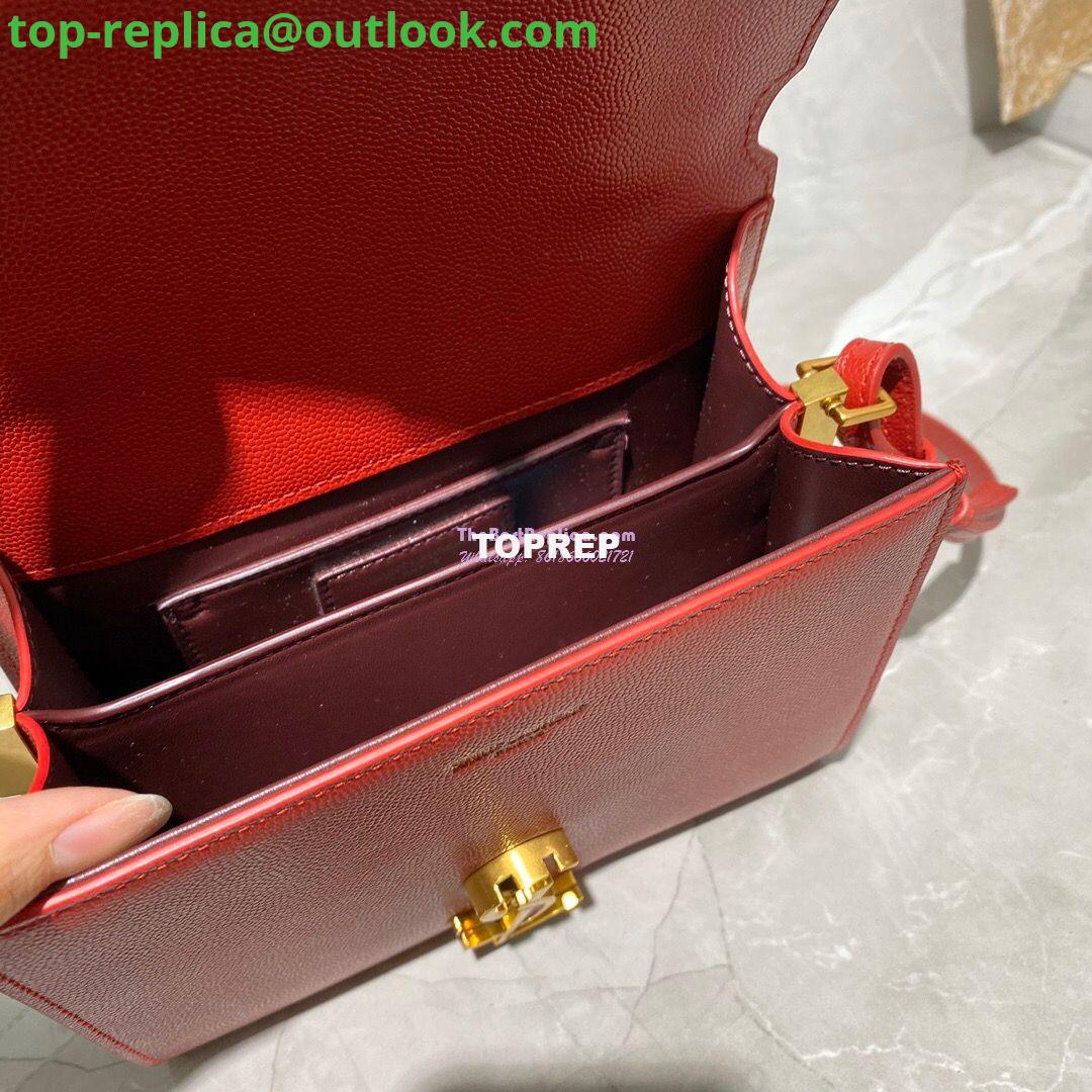 Replica YSL Saint Laurent Cassandra Mini Top Handle Bag In Grain De Poudre Embossed Leather 602716 Red 9 Replica YSL Saint Laurent Cassandra Mini Top Handle Bag In Grain De Poudre Embossed Leather 602716 Red 9