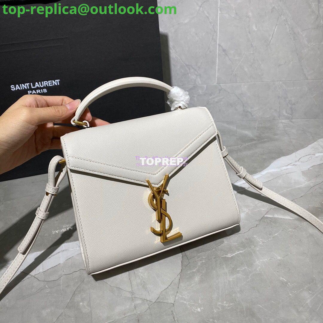 Replica YSL Saint Laurent Cassandra Mini Top Handle Bag In Grain De Poudre Embossed Leather 602716 White 5 Replica YSL Saint Laurent Cassandra Mini Top Handle Bag In Grain De Poudre Embossed Leather 602716 White 5