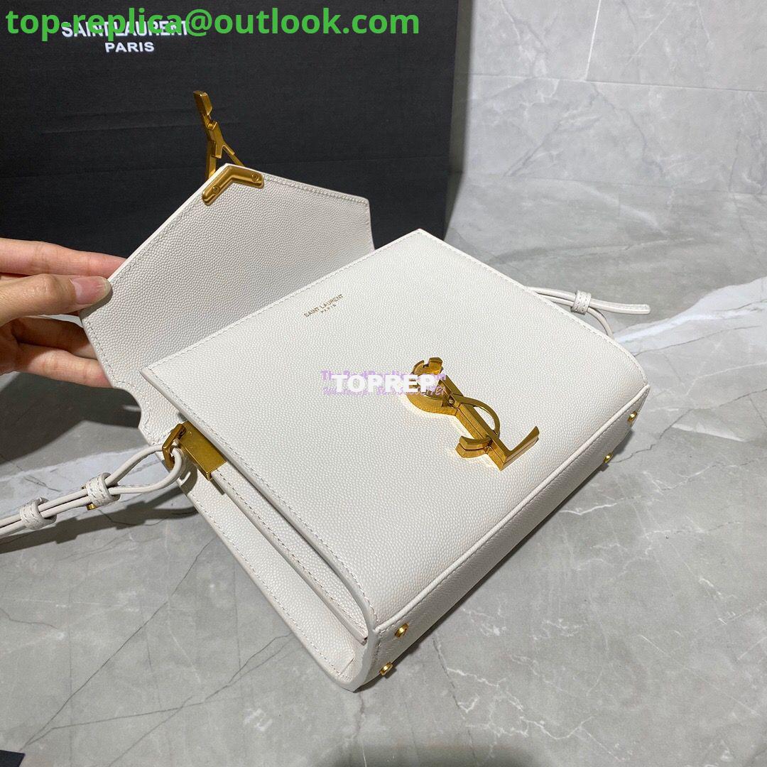 Replica YSL Saint Laurent Cassandra Mini Top Handle Bag In Grain De Poudre Embossed Leather 602716 White 8 Replica YSL Saint Laurent Cassandra Mini Top Handle Bag In Grain De Poudre Embossed Leather 602716 White 8